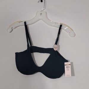 NWT Danskin Dark Blue Juniper Ribbed Underwire Bra Women's Size XL Removable Cup